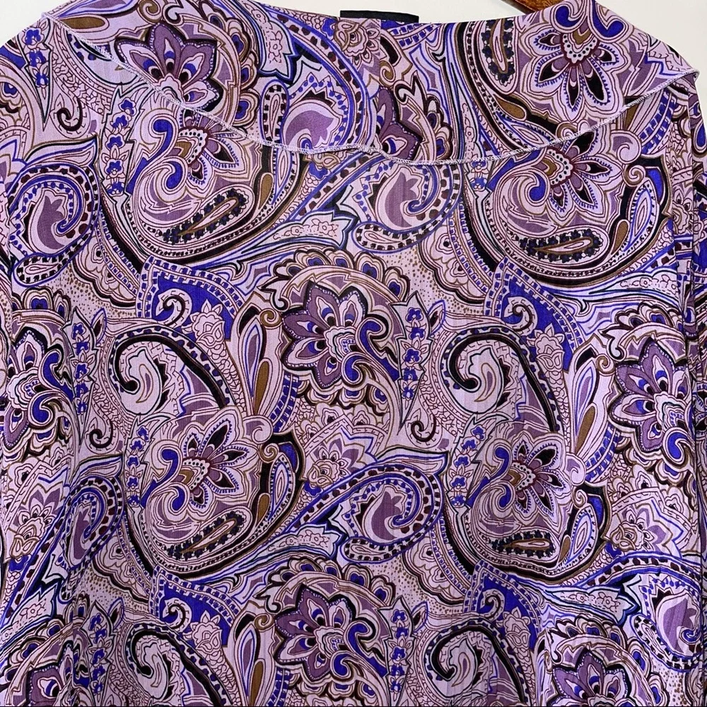 Avenue women’s sz 22/24 sheer purple floral blouse - Picture 5 of 7